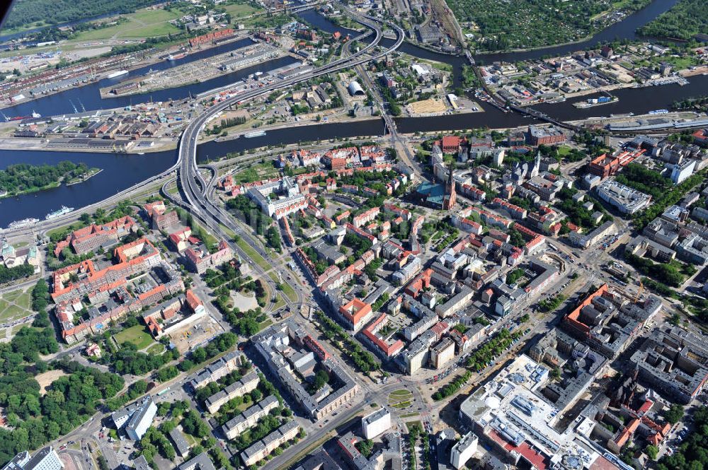 STETTIN aus der Vogelperspektive: Settiner Stadtansicht