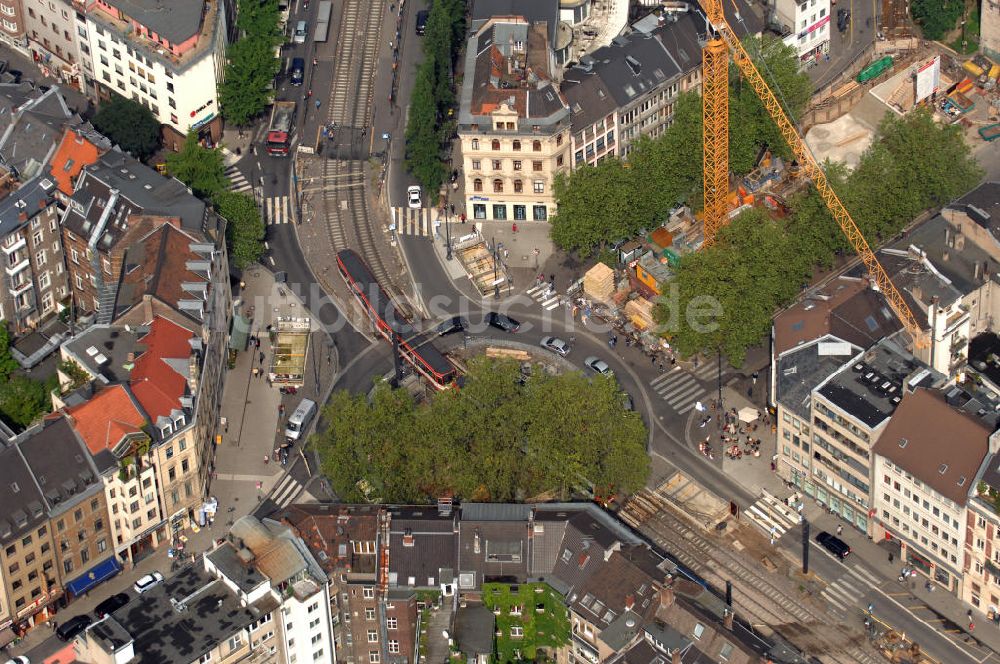 Luftbild Köln - Severinstorburg Chlodwigplatz U-Bahnbau