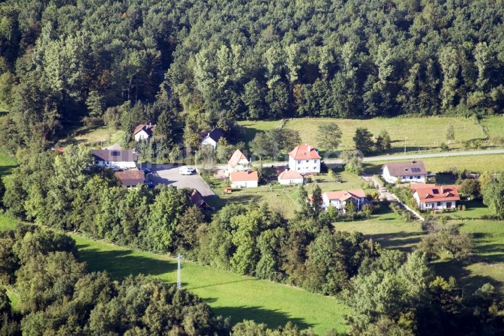 Luftaufnahme Scheibenhardt - Siedlung im Bienwald im Ortsteil Bienwaldmühle in Scheibenhardt im Bundesland Rheinland-Pfalz