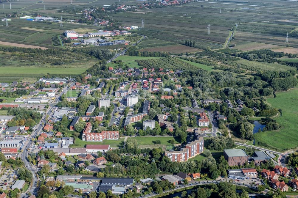 Stade von oben - Siedlungsgebiet Altländer Viertel in Stade im Bundesland Niedersachsen, Deutschland