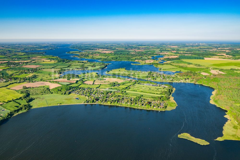 Luftaufnahme Brodersby-Goltoft - Siedlungsgebiet Burg an der Schlei in Brodersby-Goltoft im Bundesland Schleswig-Holstein, Deutschland