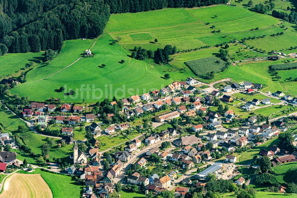 Schuttertal von oben - Siedlungsgebiet Dörlinbach in Schuttertal im Bundesland Baden-Württemberg, Deutschland