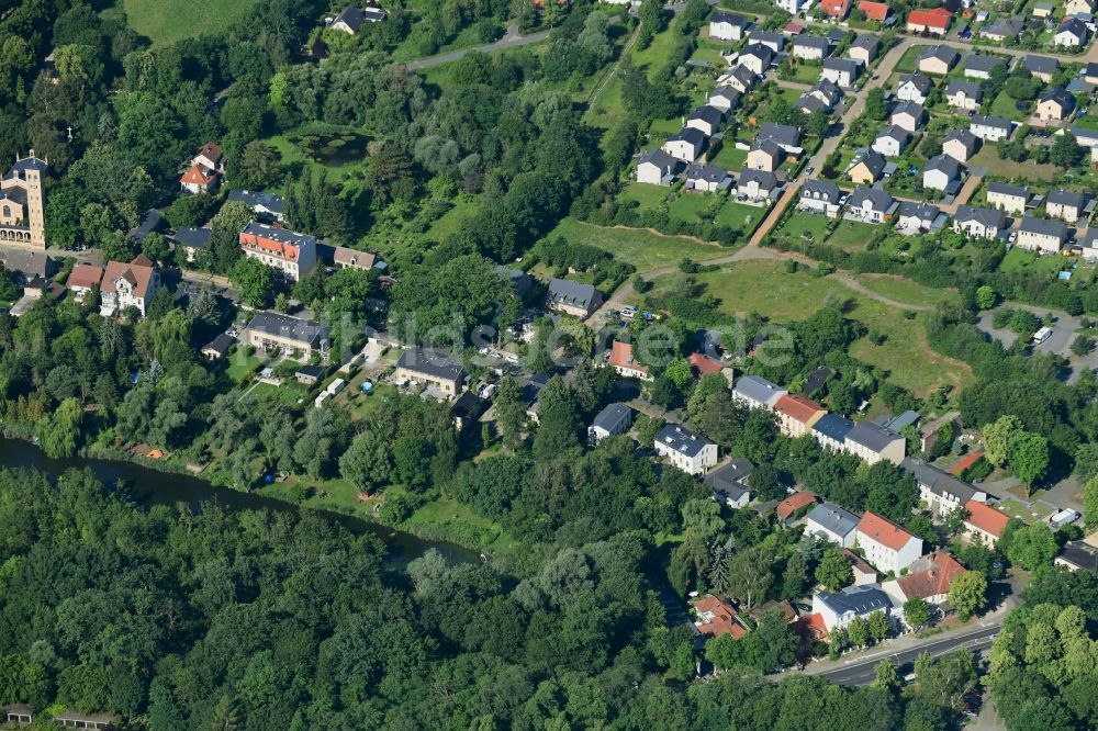 Potsdam aus der Vogelperspektive: Siedlungsgebiet entlang der Ribbeckstraße im Ortsteil Bornstedt in Potsdam im Bundesland Brandenburg, Deutschland