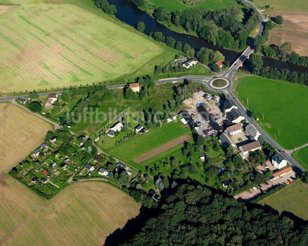 Luftaufnahme Gunnersdorf - Siedlungsgebiet in Gunnersdorf im Bundesland Sachsen, Deutschland