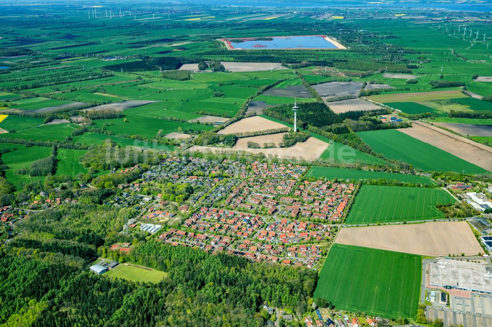 Luftbild Stade - Siedlungsgebiet Haddorf in Stade im Bundesland Niedersachsen, Deutschland