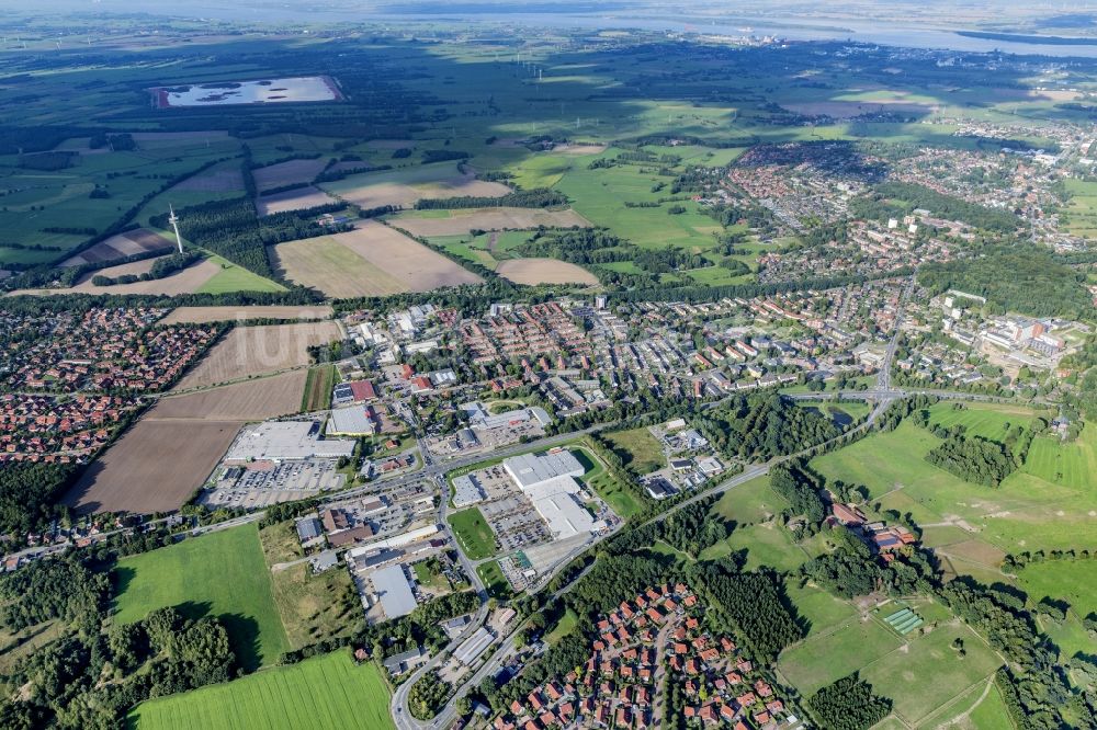 Luftaufnahme Stade - Siedlungsgebiet Hahle in Stade im Bundesland Niedersachsen, Deutschland