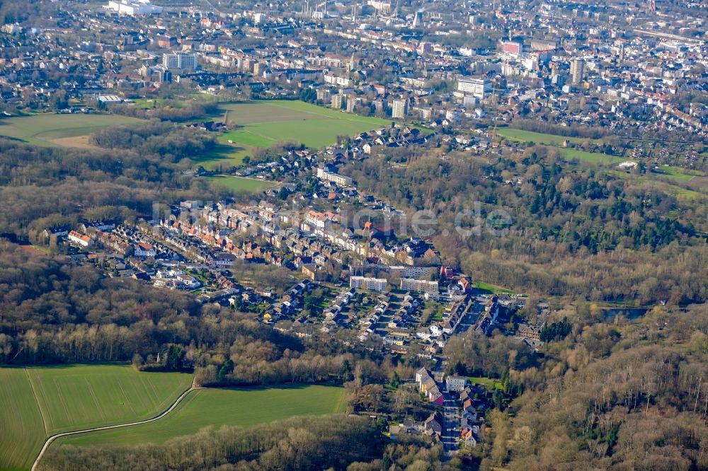 Luftaufnahme Bochum - Siedlungsgebiet Herne Gysenberg in Herne im Bundesland Nordrhein-Westfalen, Deutschland