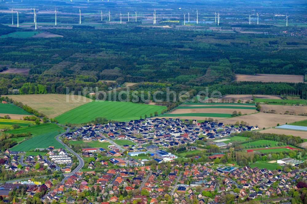 Horneburg von oben - Siedlungsgebiet in Horneburg im Bundesland Niedersachsen, Deutschland