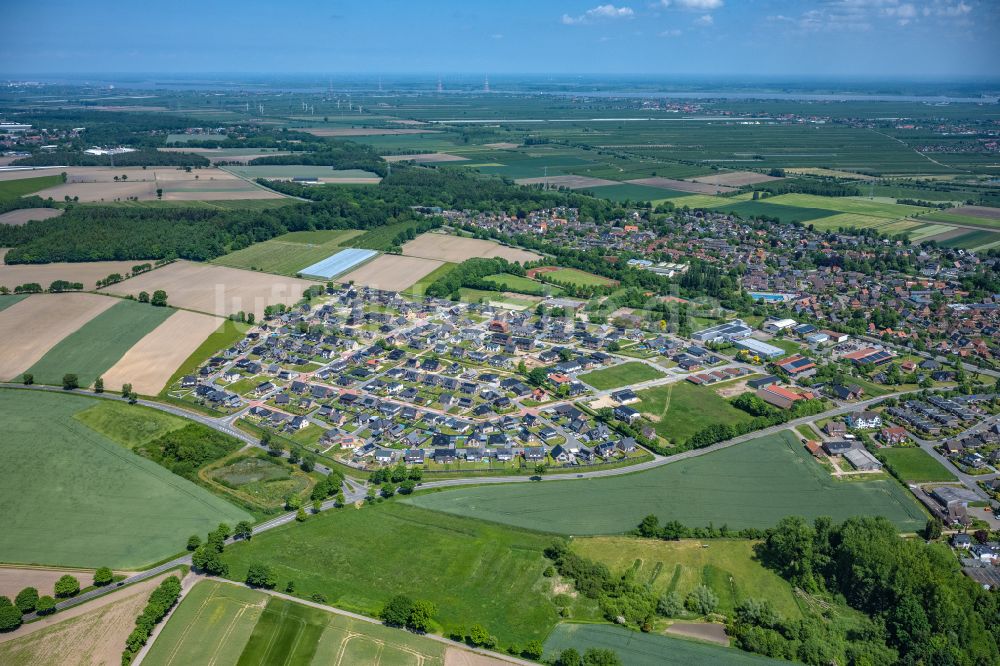 Horneburg von oben - Siedlungsgebiet in Horneburg im Bundesland Niedersachsen, Deutschland