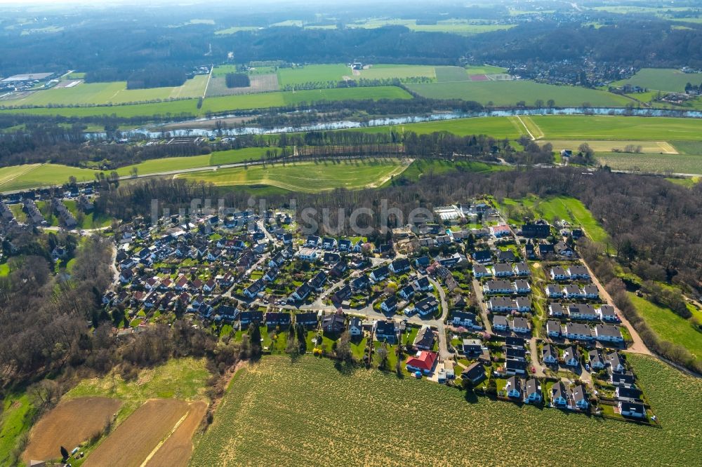 Kettwig aus der Vogelperspektive: Siedlungsgebiet Icktener Siedlung in Kettwig im Bundesland Nordrhein-Westfalen, Deutschland