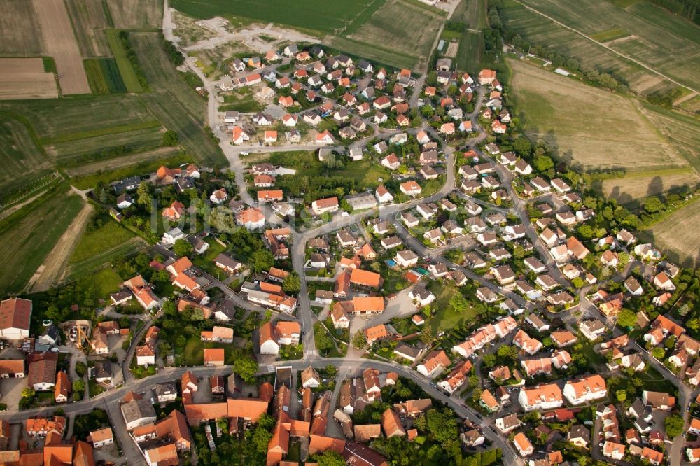 Kilstett von oben - Siedlungsgebiet in Kilstett in Grand Est, Frankreich