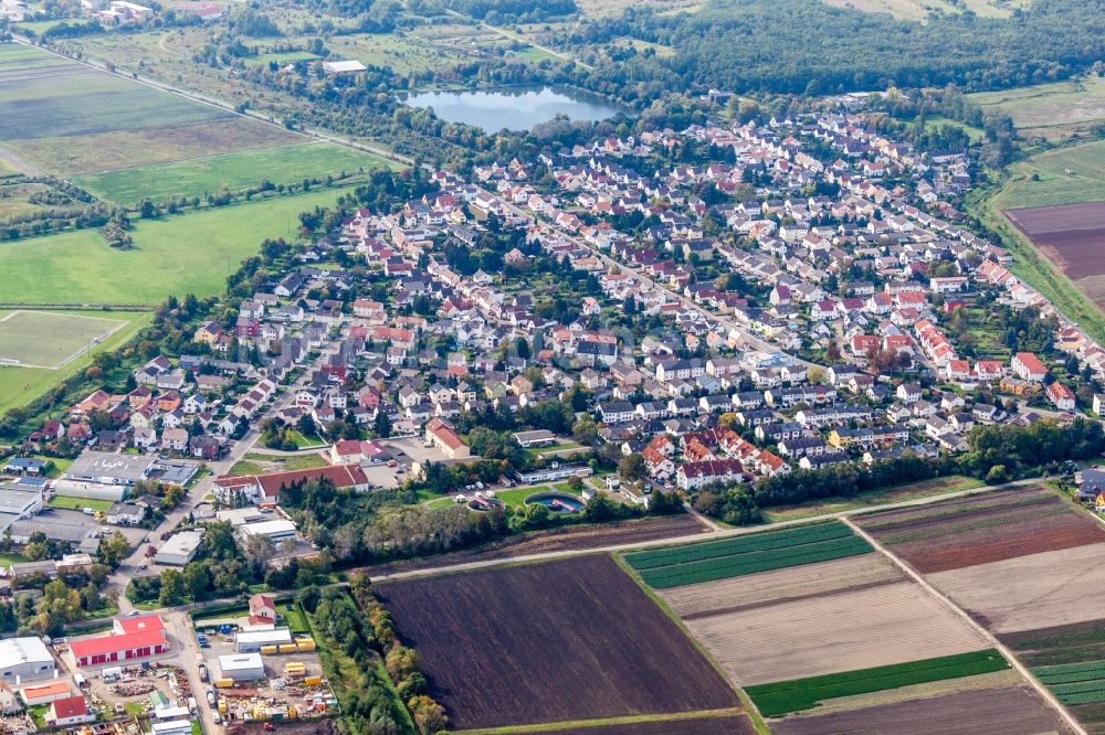 Lambsheim von oben - Siedlungsgebiet in Lambsheim im Bundesland Rheinland-Pfalz, Deutschland