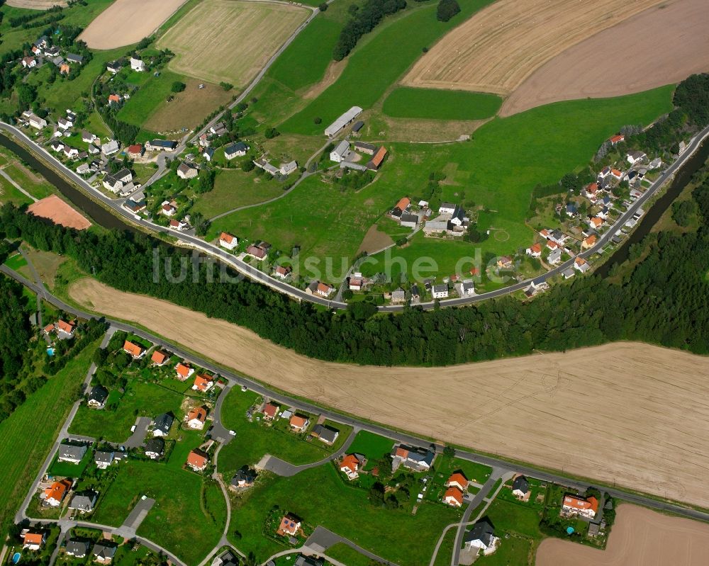 Luftaufnahme Rothenfurth - Siedlungsgebiet am Münzbachtal in Rothenfurth im Bundesland Sachsen, Deutschland