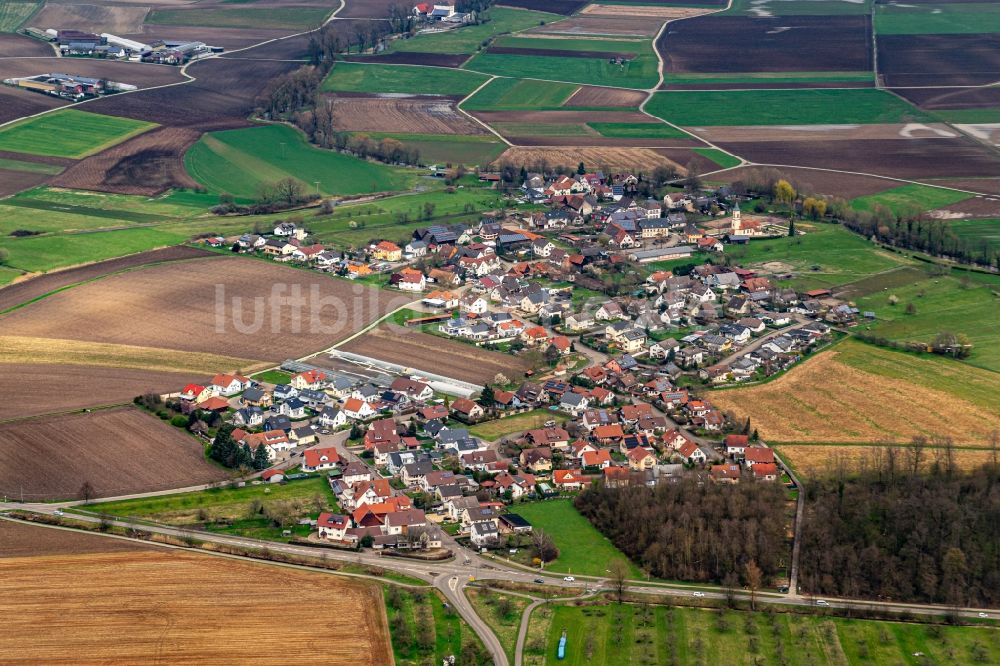 Neuried aus der Vogelperspektive: Siedlungsgebiet Müllen in Neuried im