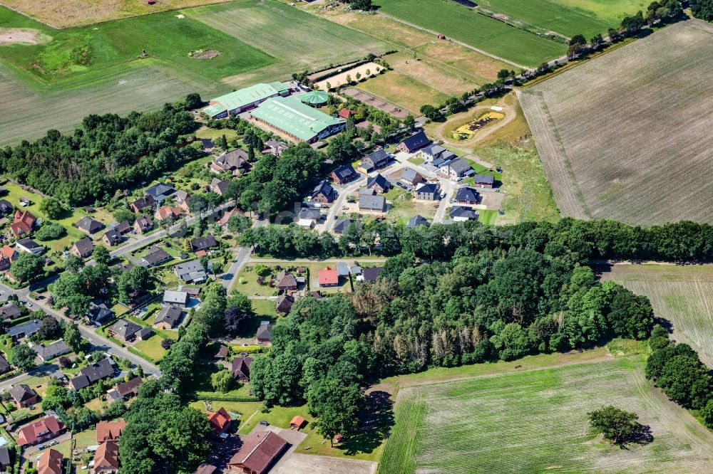 Stade aus der Vogelperspektive: Siedlungsgebiet und Neubaugebiet Vor der Weide in Stade Haddorf im Bundesland Niedersachsen, Deutschland