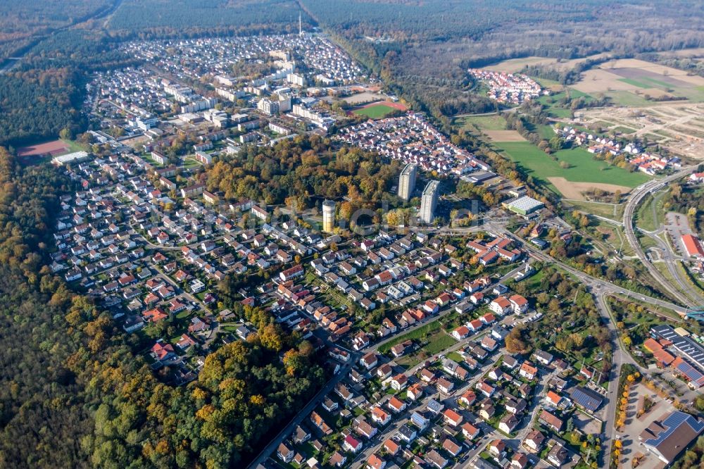 Wörth am Rhein aus der Vogelperspektive: Siedlungsgebiet im Ortsteil Dorschberg in Wörth am Rhein im Bundesland Rheinland-Pfalz, Deutschland