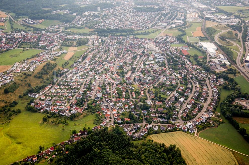 Aalen von oben - Siedlungsgebiet im Ortsteil Hofherrnweiler in Aalen im Bundesland Baden-Württemberg, Deutschland