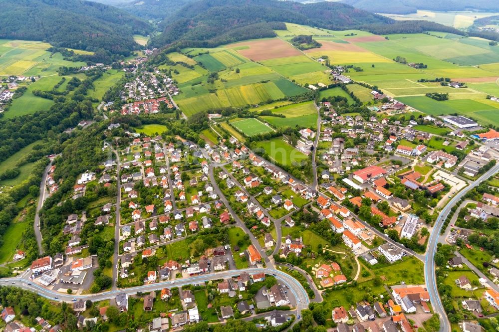 Luftbild Bad Wildungen - Siedlungsgebiet im Ortsteil Reitzenhagen in Bad Wildungen im Bundesland Hessen, Deutschland