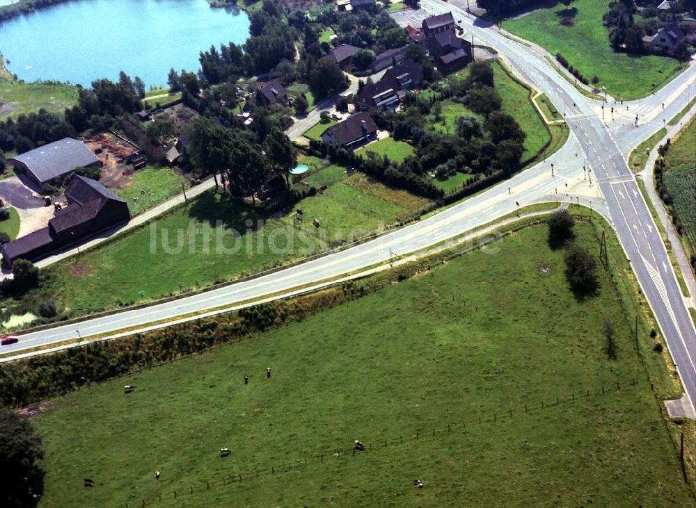 Kempen von oben - Siedlungsgebiet im Ortsteil Schmellendorf in Kempen im Bundesland Nordrhein-Westfalen, Deutschland