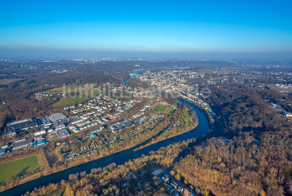 Luftbild Essen - Siedlungsgebiet im Ortsteil Werden in Essen im Bundesland Nordrhein-Westfalen