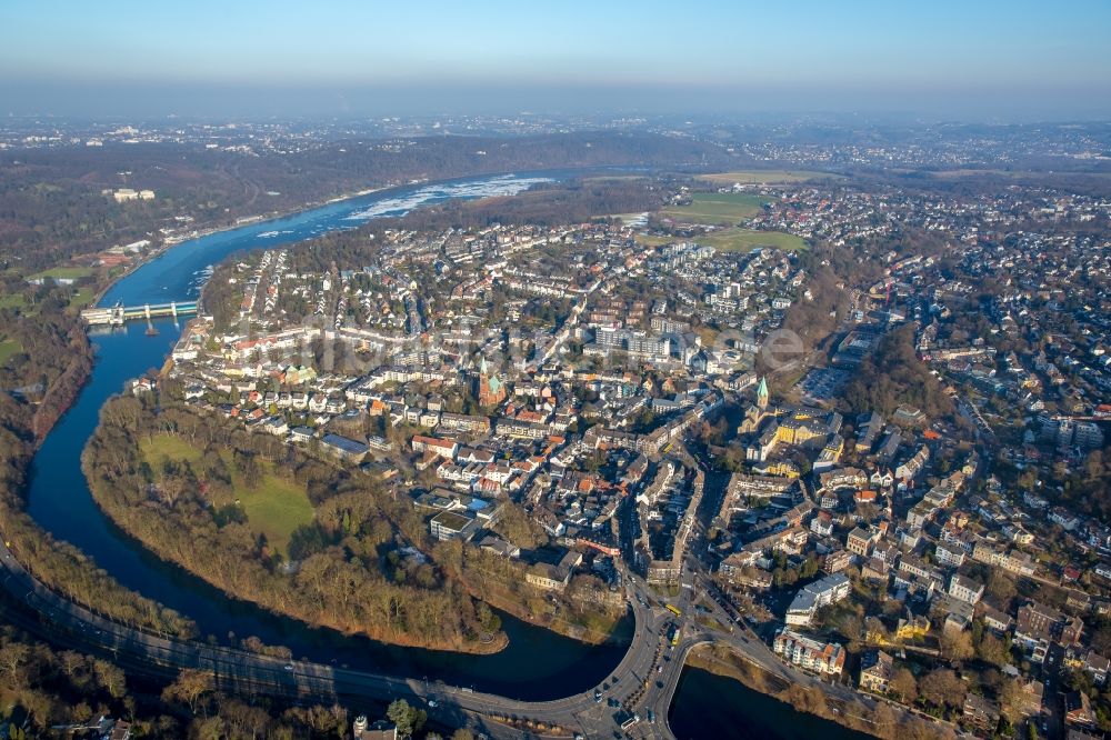 Luftaufnahme Essen - Siedlungsgebiet im Ortsteil Werden in Essen im Bundesland Nordrhein-Westfalen