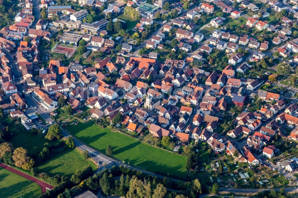 Luftbild Remchingen - Siedlungsgebiet im Ortsteil Wilferdingen in Remchingen im Bundesland Baden-Württemberg, Deutschland