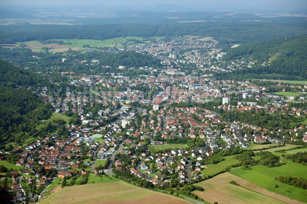 Luftbild Bad Kissingen - Siedlungsgebiet im Ortsteil Winkels in Bad Kissingen im Bundesland Bayern, Deutschland