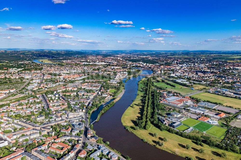 Luftbild Dresden - Siedlungsgebiet Plieschen-Leipziger Vorstadt in Dresden im Bundesland Sachsen, Deutschland