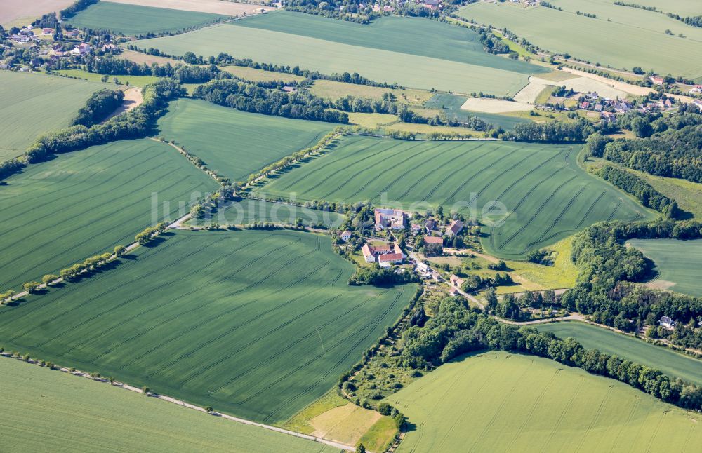 Luftaufnahme Nossen - Siedlungsgebiet Pröda in Nossen im Bundesland Sachsen, Deutschland