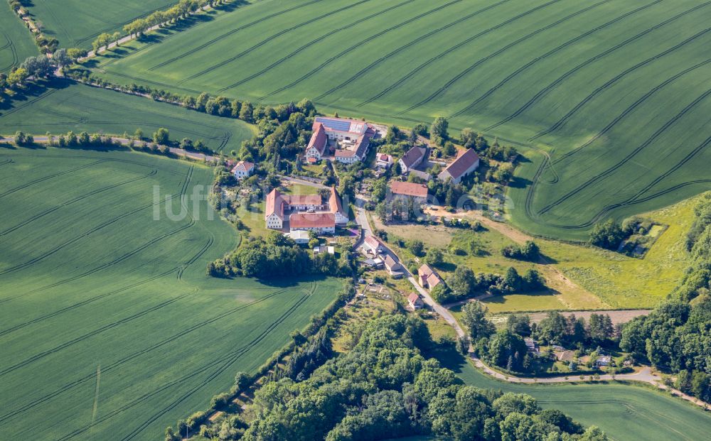 Nossen von oben - Siedlungsgebiet Pröda in Nossen im Bundesland Sachsen, Deutschland