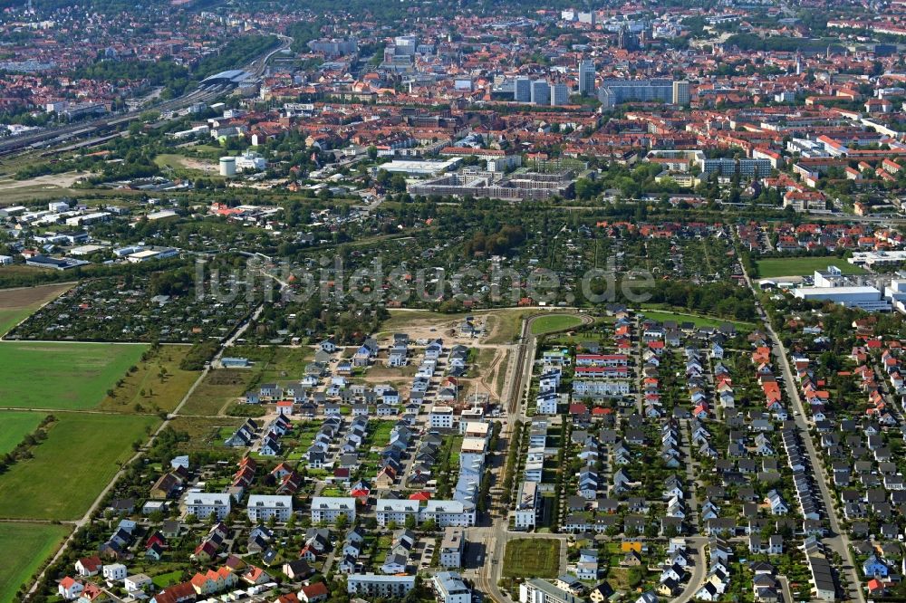 Luftaufnahme Erfurt - Siedlungsgebiet Ringelberg-Siedlung im Ortsteil