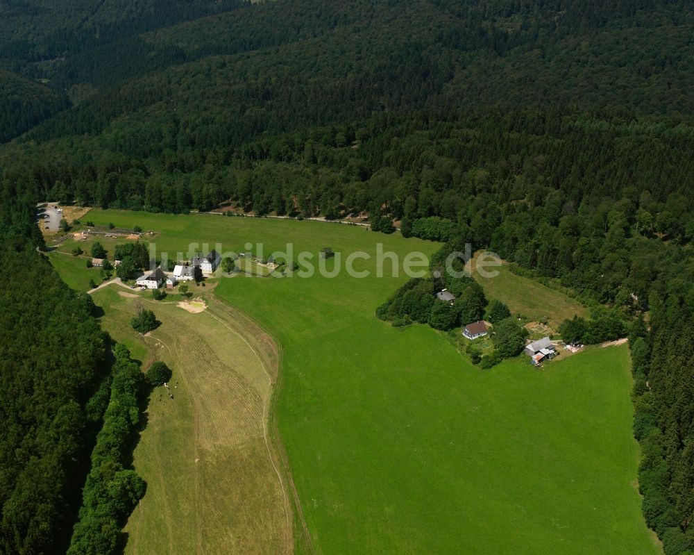 Bad Berleburg aus der Vogelperspektive: Siedlungsgebiet am Rothaarsteig in Bad Berleburg im Bundesland Nordrhein-Westfalen, Deutschland