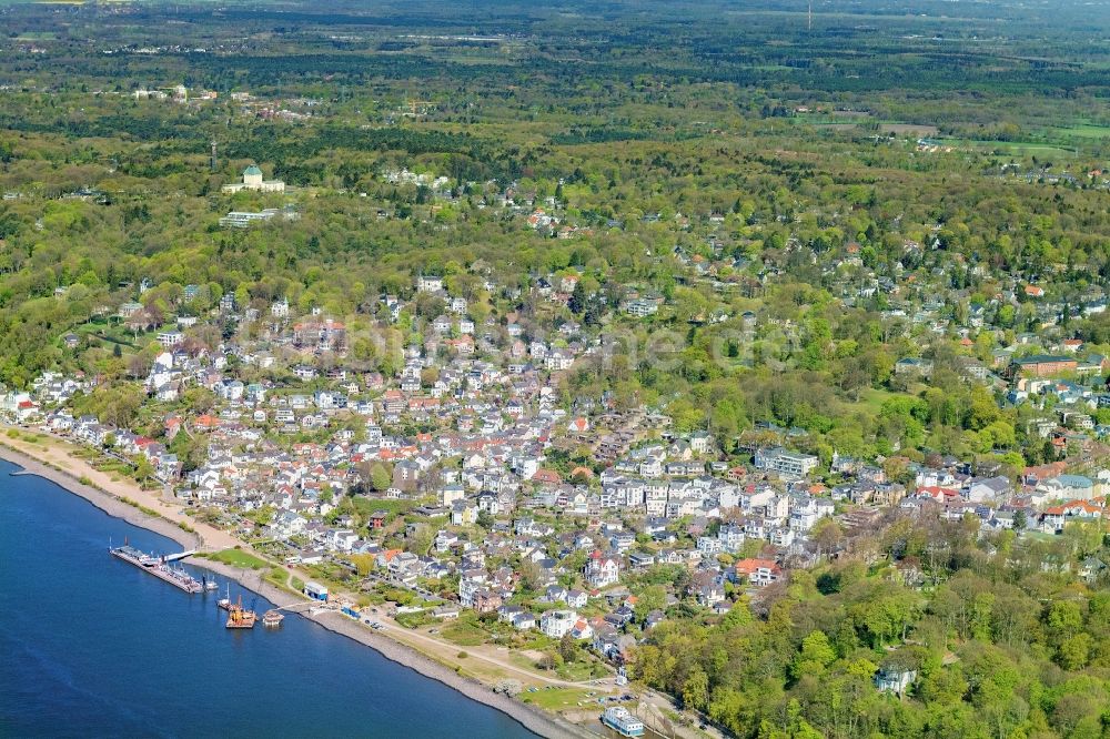 Hamburg von oben - Siedlungsgebiet am Ufer der Elbe im Ortsteil Blankenese in Hamburg, Deutschland