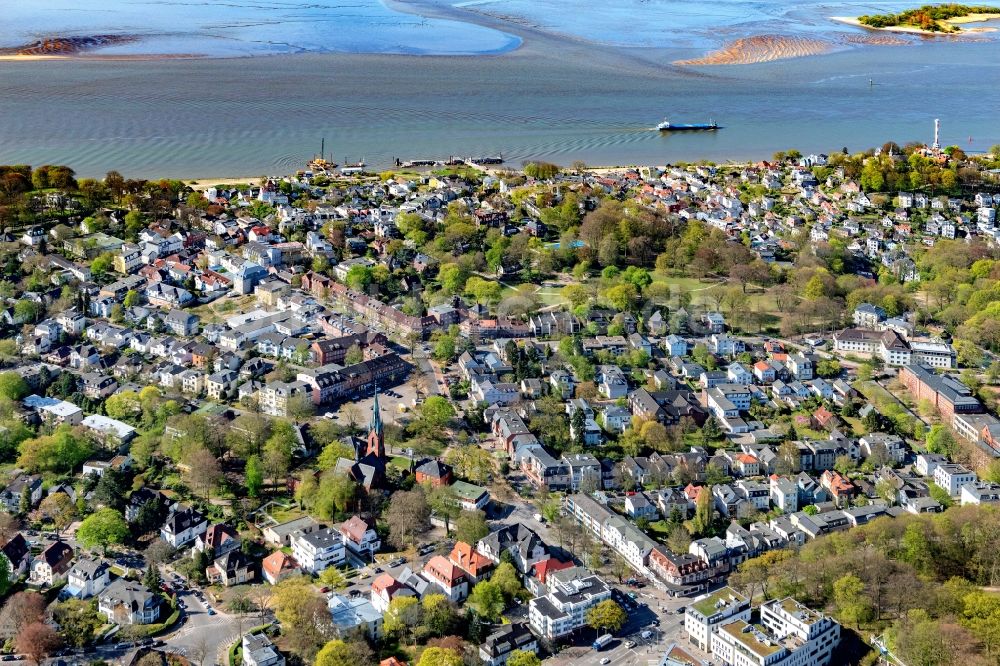 Luftbild Hamburg - Siedlungsgebiet am Ufer der Elbe im Ortsteil Blankenese in Hamburg, Deutschland