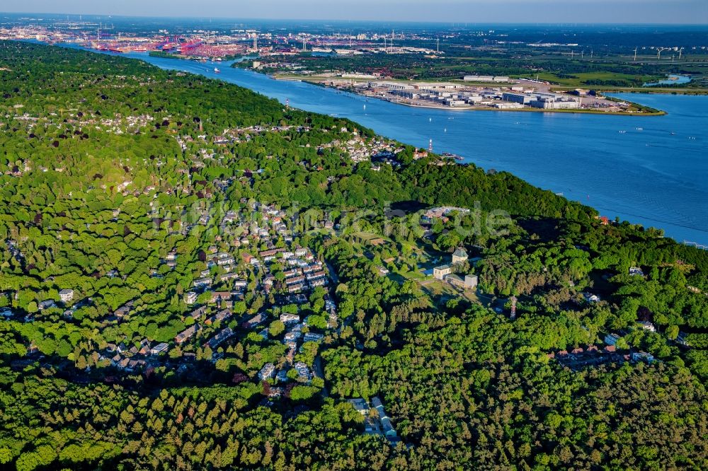 Luftbild Hamburg - Siedlungsgebiet am Ufer der Elbe im Ortsteil Blankenese in Hamburg, Deutschland