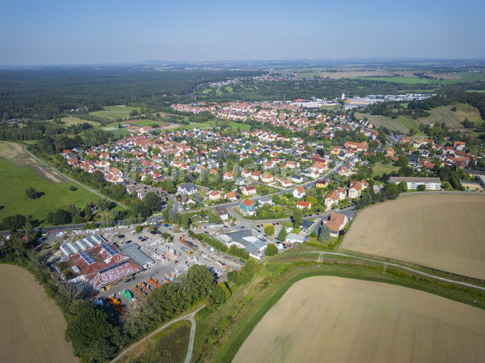 Dresden von oben - Siedlungsgebiet Weißig in Dresden im Bundesland Sachsen, Deutschland