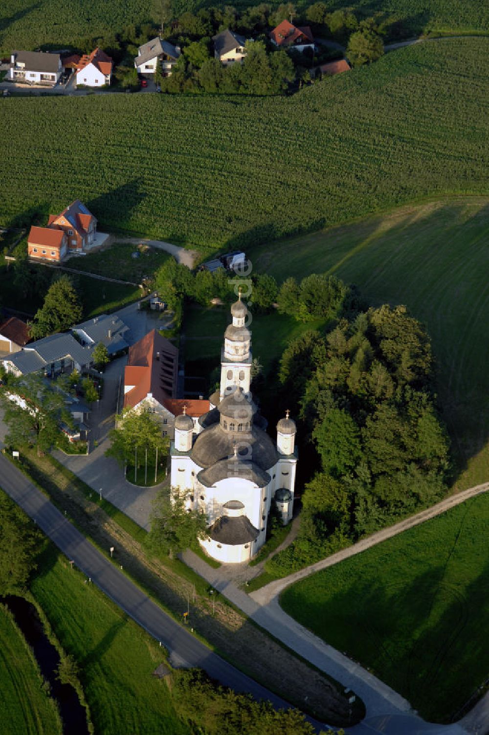 Seelenbach von oben - Sielenbach Wallfahrtskirche Maria Birnbaum