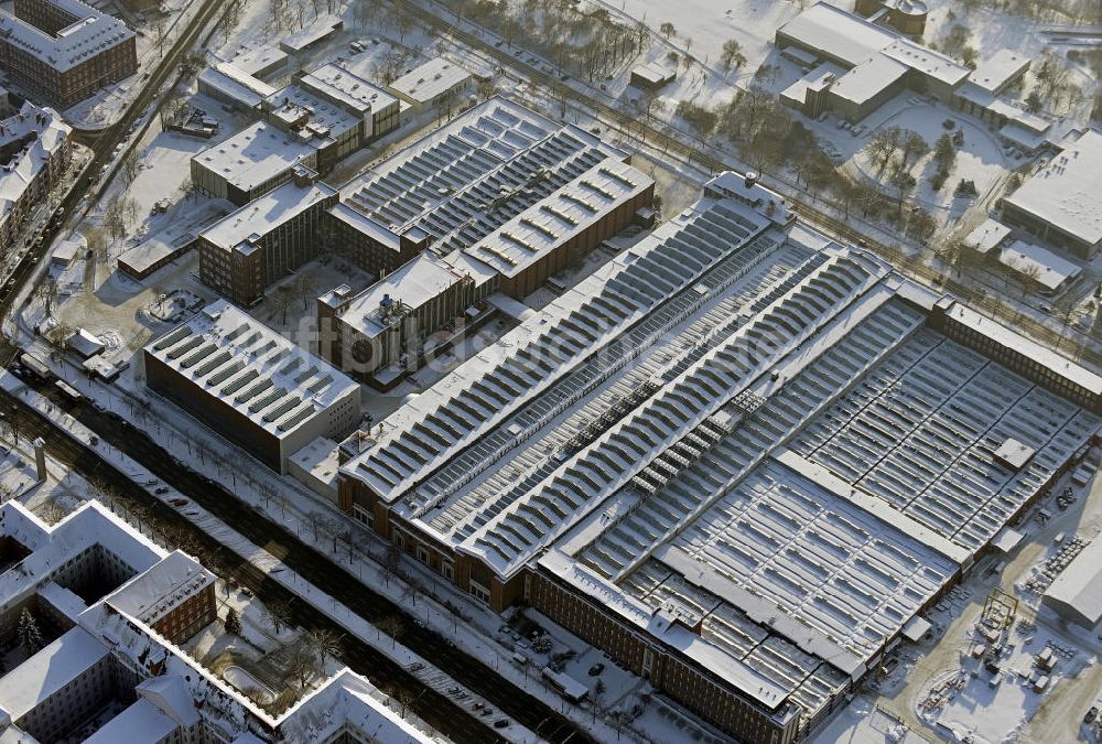 Luftaufnahme Berlin - Siemens-Werksgelände in Berlin-Spandau im Winter