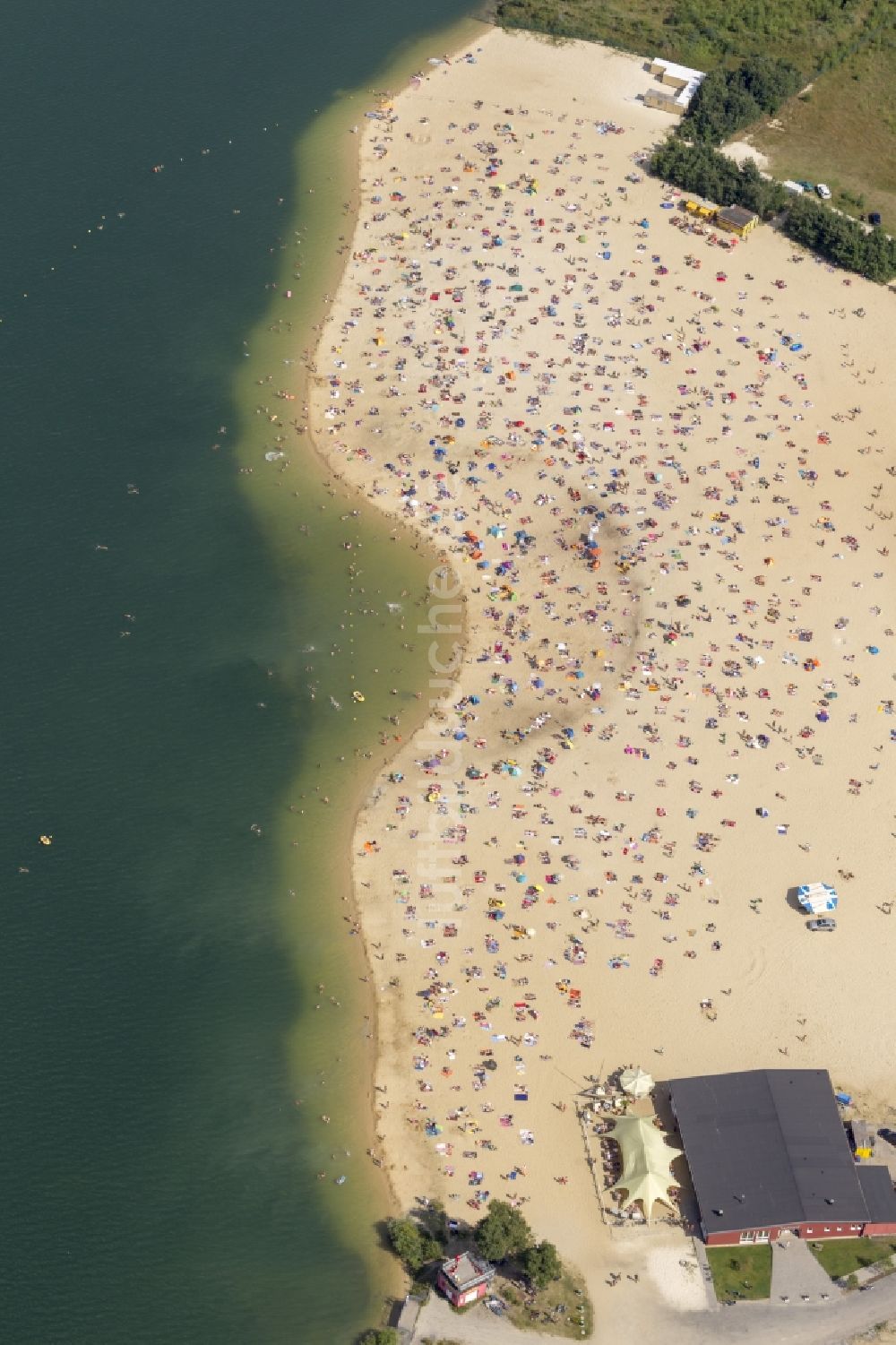 Haltern aus der Vogelperspektive: Silbersee in Haltern am See im Bundesland Nordrhein-Westfalen