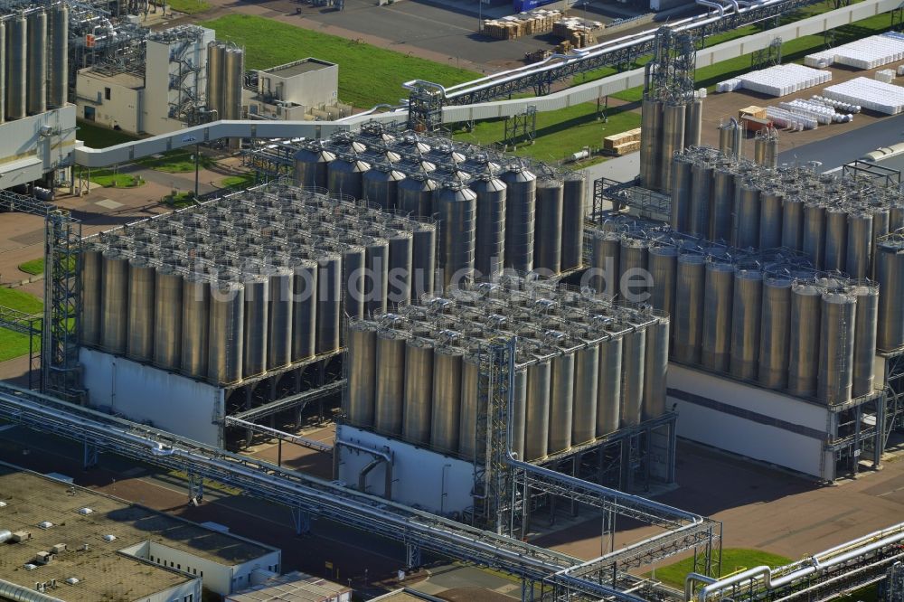 Luftbild Schkopau - Silos in Schkopau im Bundesland Sachsen-Anhalt