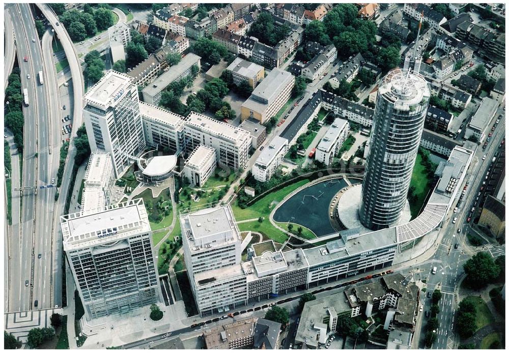 Essen von oben - Sitz der RAG AG an der Rellinghauser Straße 1-11 in 45128 Essen (Tel.:0201-177-2911).