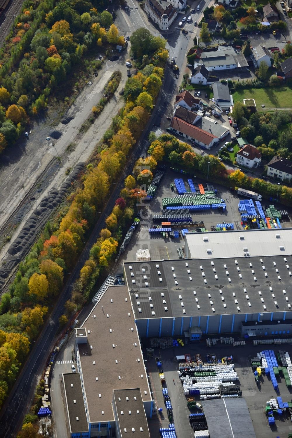 Herford von oben - Sitz des Unternehmens SULO Umwelttechnik GmbH in Herfordim Bundesland