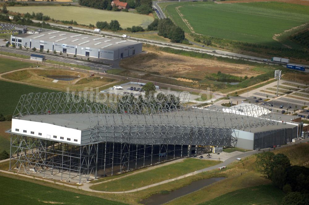 Luftaufnahme Bispingen - Skihalle Snow Dome und RS Kart & Bowl Halle in Bispingen