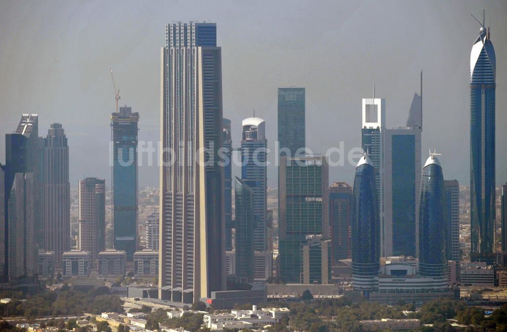 Luftaufnahme Dubai - Skyline des Dubai International Financial Centre