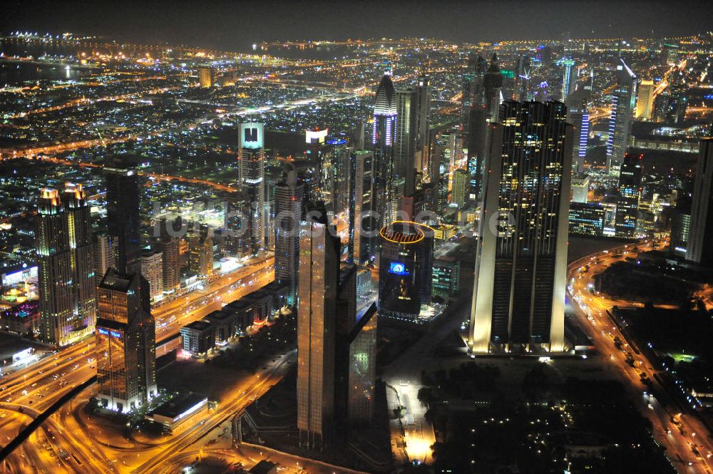 Luftaufnahme DUBAI / DUBAYY - Skyline des Dubai an der Sheikh Zayed Road