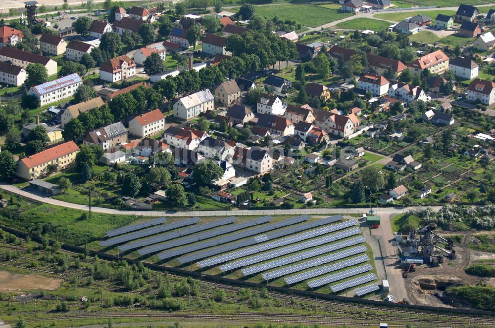 Braunsbedra aus der Vogelperspektive: Solaranlage in Braunsbedra in Sachsen-Anhalt