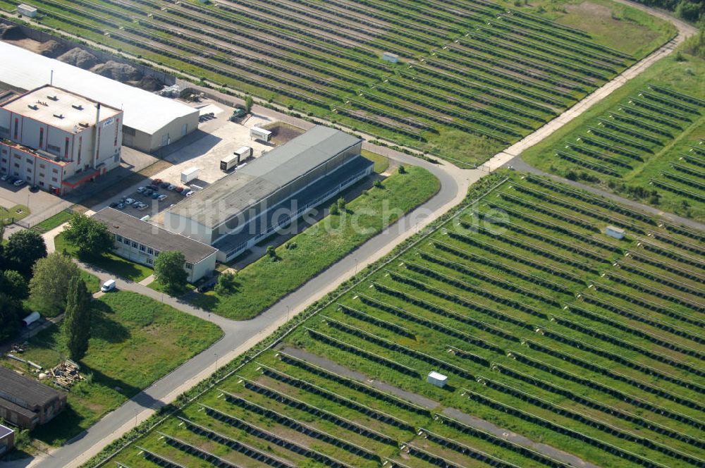 Luftbild Braunsbedra - Solaranlage Geiseltalsee in Braunsbedra in Sachsen-Anhalt