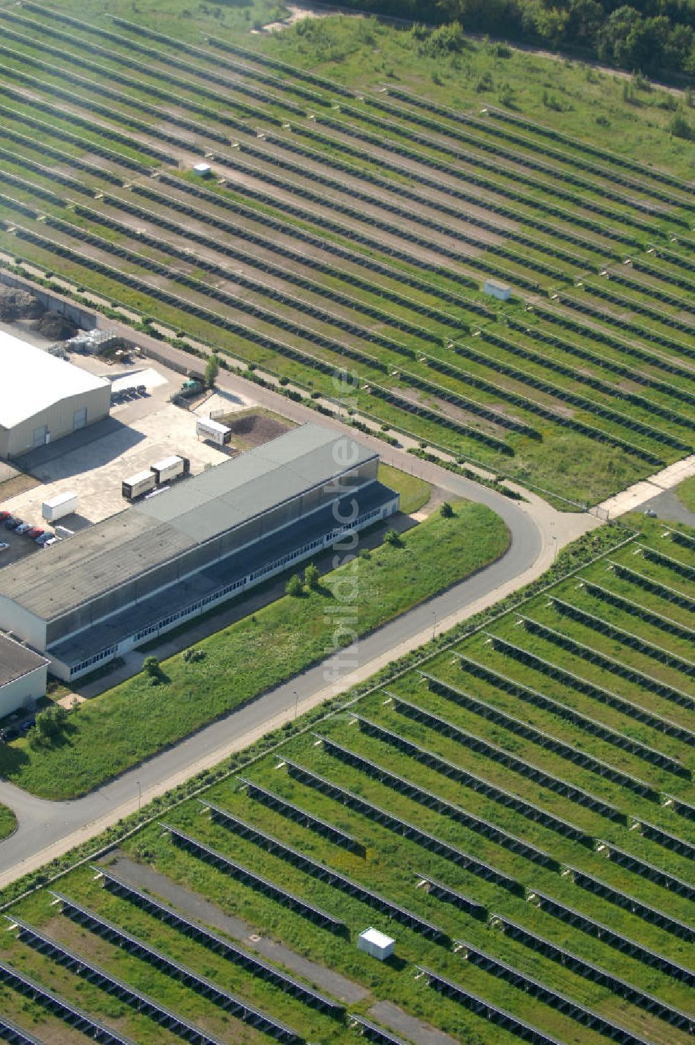 Luftaufnahme Braunsbedra - Solaranlage Geiseltalsee in Braunsbedra in Sachsen-Anhalt