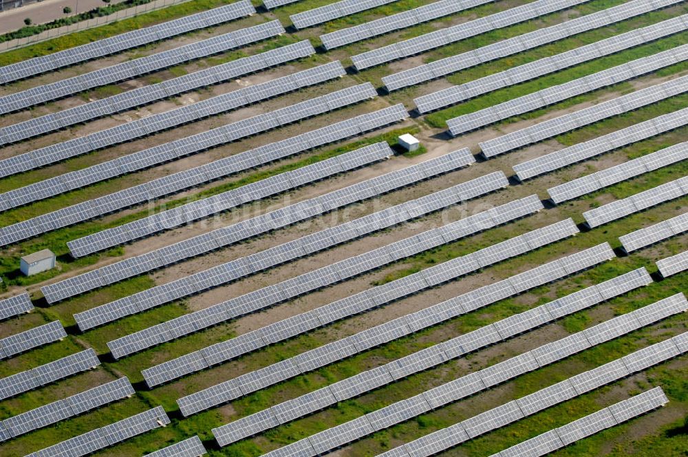 Braunsbedra von oben - Solaranlage Geiseltalsee in Braunsbedra in Sachsen-Anhalt