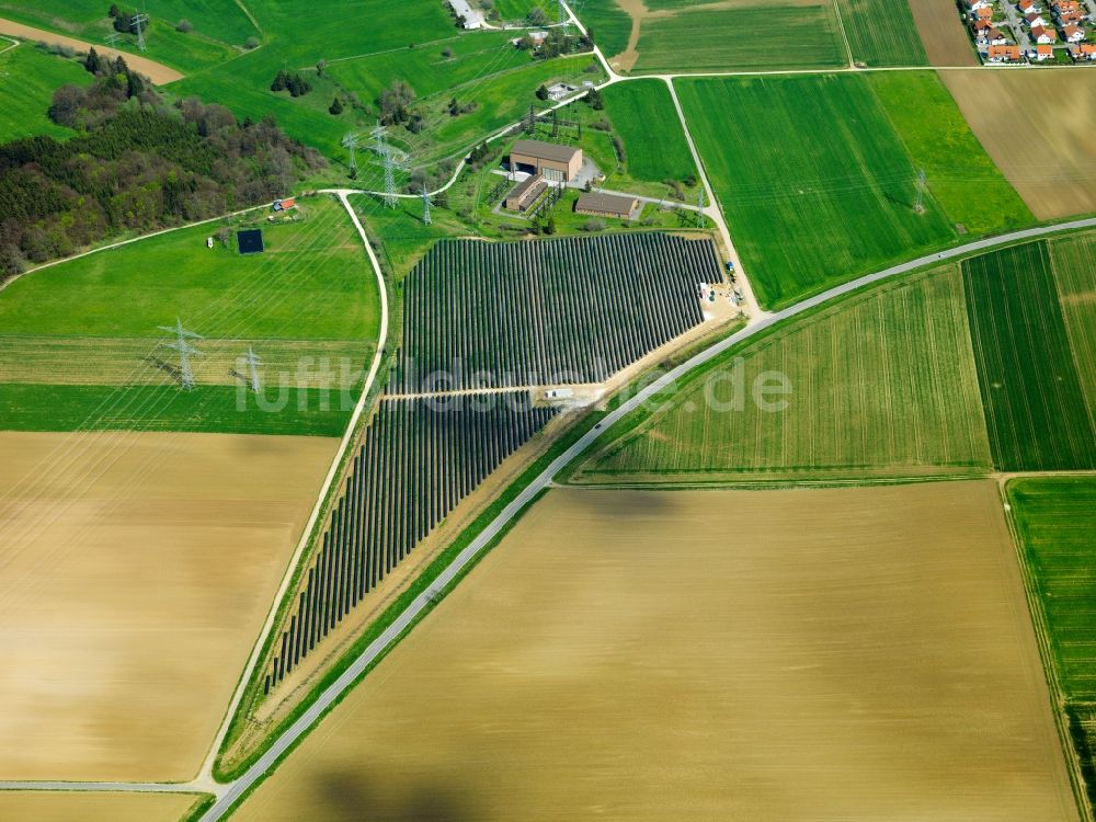 Luftaufnahme Laichingen - Solaranlage in Laichingen im Alb-Donau-Kreis im Bundesland Baden-Württemberg